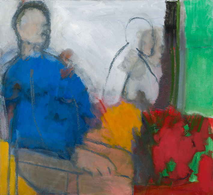 In a Cafe 2015 oil on canvas 56 x 61 cm