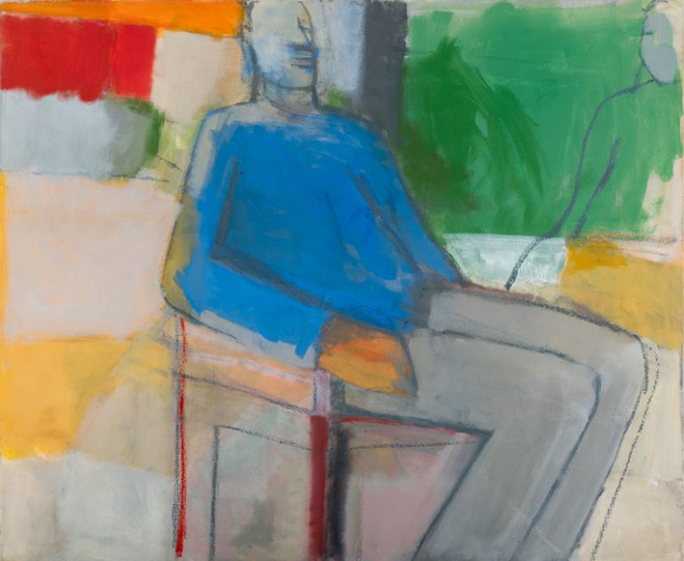 Sitting Outside 2019 oil on canvas 76 x 91 cm