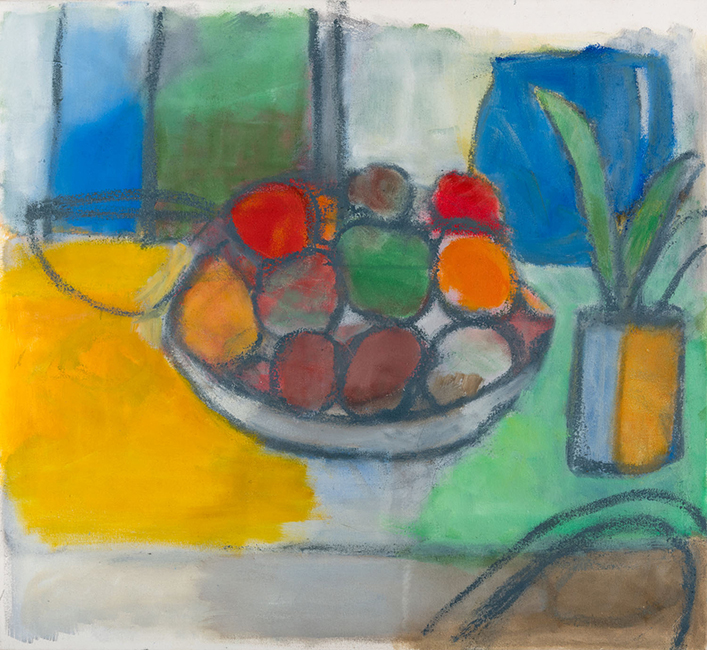 The Bowl of Fruit 2021 oil on canvas 56 x 61 cm