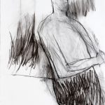 Standing figure 2007 charcoal on paper 76 x 57 cm