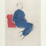 Woman Sitting 2012 drypoint on Chinese paper 91 x 69 cm